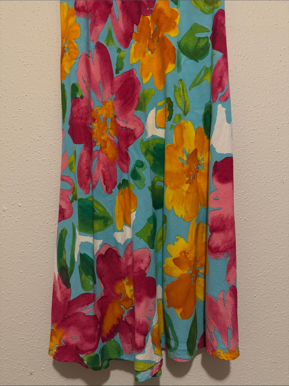 Jams World Extra Large Floral Midi Maxi Dress Allure Blue Pink & Yellow Vintage - Picture 3 of 9